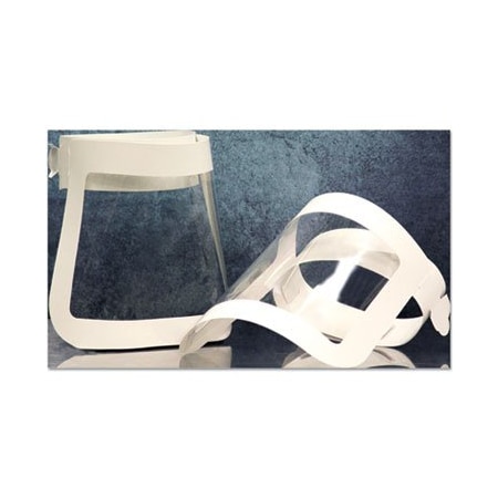 Schamptray SCT, FACE SHIELD, 20.5 TO 26.13 X 10.69, ONE SIZE FITS ALL, WHITE/CLEAR, 225PK 51SHLD100